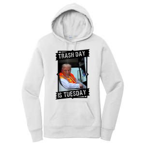 Trump Garbage Truck Trash Day Is Tuesday Women's Pullover Hoodie