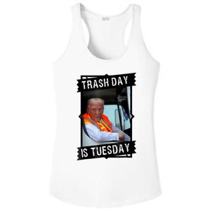 Trump Garbage Truck Trash Day Is Tuesday Ladies PosiCharge Competitor Racerback Tank