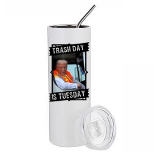 Trump Garbage Truck Trash Day Is Tuesday Stainless Steel Tumbler