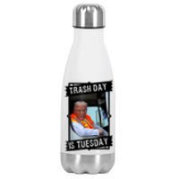 Trump Garbage Truck Trash Day Is Tuesday Stainless Steel Insulated Water Bottle