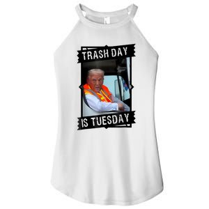 Trump Garbage Truck Trash Day Is Tuesday Women's Perfect Tri Rocker Tank