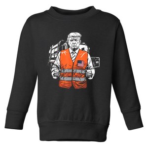 Trump Garbage Truck Vest Toddler Sweatshirt