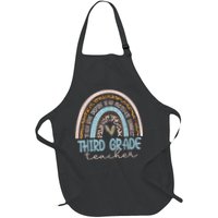 Third Grade Teacher Leopard Rainbow Apron