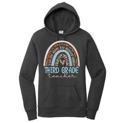 Third Grade Teacher Leopard Rainbow Women's Pullover Hoodie