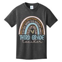 Third Grade Teacher Leopard Rainbow Kids T-Shirt