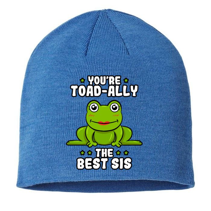 Toadfunny Giftally The Best Sis Frog Lover Toad Sister Cool Gift Sustainable Beanie