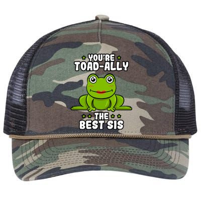 Toadfunny Giftally The Best Sis Frog Lover Toad Sister Cool Gift Retro Rope Trucker Hat Cap