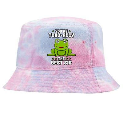 Toadfunny Giftally The Best Sis Frog Lover Toad Sister Cool Gift Tie-Dyed Bucket Hat