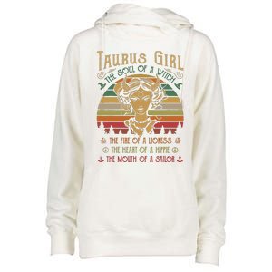 Taurus Girl The Soul Of A Witch The Fire OfThe Soul Of A Witch The Fire Womens Funnel Neck Pullover Hood