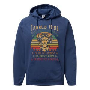 Taurus Girl The Soul Of A Witch The Fire OfThe Soul Of A Witch The Fire Performance Fleece Hoodie