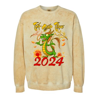 TET GIAP THIN Chuc Mung Nam Moi Vietnamese New Year 2024 Colorblast Crewneck Sweatshirt