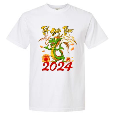 TET GIAP THIN Chuc Mung Nam Moi Vietnamese New Year 2024 Garment-Dyed Heavyweight T-Shirt