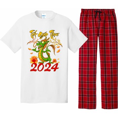 TET GIAP THIN Chuc Mung Nam Moi Vietnamese New Year 2024 Pajama Set