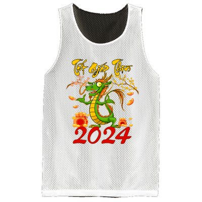 TET GIAP THIN Chuc Mung Nam Moi Vietnamese New Year 2024 Mesh Reversible Basketball Jersey Tank