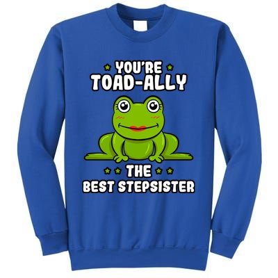 Toadcute Giftally The Best Stepsister Frog Lover Toad Stepsis Cool Gift Sweatshirt