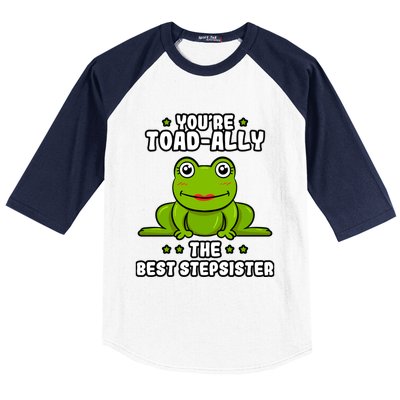 Toadcute Giftally The Best Stepsister Frog Lover Toad Stepsis Cool Gift Baseball Sleeve Shirt