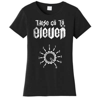 These Go To Eleven Vintage Tube Amp Volume Knob Women's T-Shirt