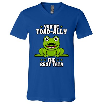 Toadfunny Giftally The Best Tata Frog Lover Toad Father Gift V-Neck T-Shirt