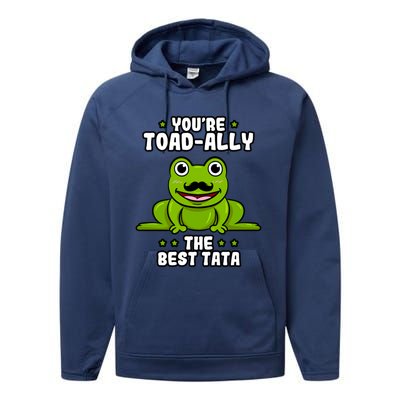 Toadfunny Giftally The Best Tata Frog Lover Toad Father Gift Performance Fleece Hoodie