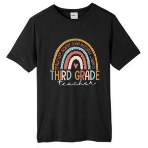 Third Grade Teacher Teach Love Inspire Boho Rainbow Tall Fusion ChromaSoft Performance T-Shirt