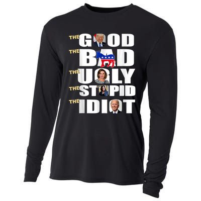 The Good The Bad The Ugly The Stupid The Idiot Support Trump Cooling Performance Long Sleeve Crew