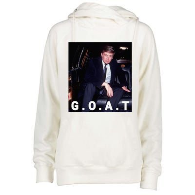 Trump Goat Trump 2024 Womens Funnel Neck Pullover Hood