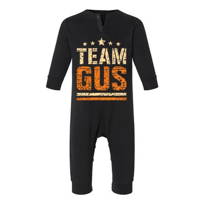 Team Gus ThatS My Dad Gus Support Saying Infant Fleece One Piece