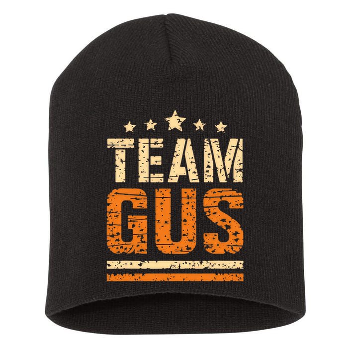 Team Gus ThatS My Dad Gus Support Saying Short Acrylic Beanie