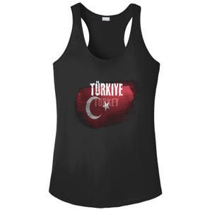 Turkey Grunge Turkish Flag Gift Ladies PosiCharge Competitor Racerback Tank