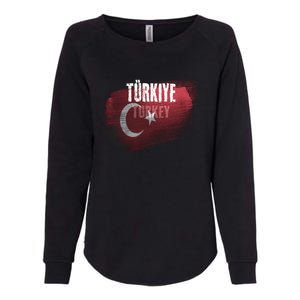 Turkey Grunge Turkish Flag Gift Womens California Wash Sweatshirt