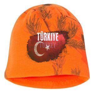 Turkey Grunge Turkish Flag Gift Kati - Camo Knit Beanie