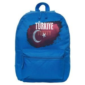 Turkey Grunge Turkish Flag Gift 16 in Basic Backpack