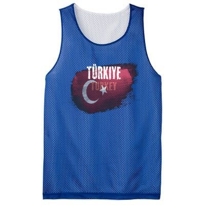 Turkey Grunge Turkish Flag Gift Mesh Reversible Basketball Jersey Tank