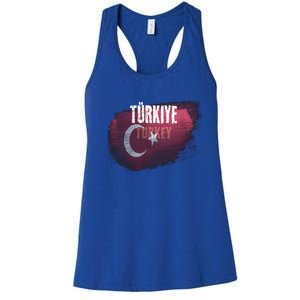 Turkey Grunge Turkish Flag Gift Women's Racerback Tank