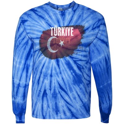 Turkey Grunge Turkish Flag Gift Tie-Dye Long Sleeve Shirt