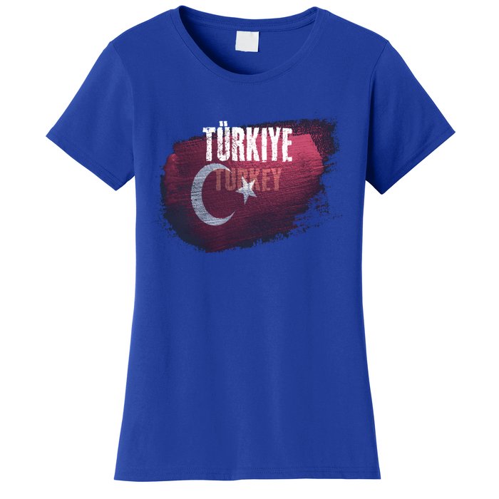 Turkey Grunge Turkish Flag Gift Women's T-Shirt