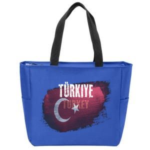 Turkey Grunge Turkish Flag Gift Zip Tote Bag