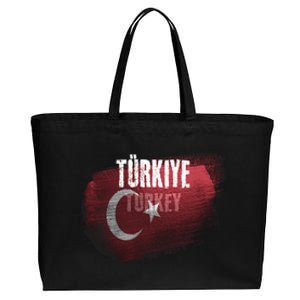 Turkey Grunge Turkish Flag Gift Cotton Canvas Jumbo Tote