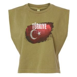 Turkey Grunge Turkish Flag Gift Garment-Dyed Women's Muscle Tee