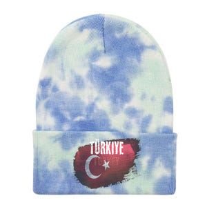 Turkey Grunge Turkish Flag Gift Tie Dye 12in Knit Beanie