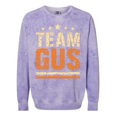 Team Gus Thats My Dad Gus Support Saying Colorblast Crewneck Sweatshirt