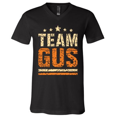 Team Gus Thats My Dad Gus Support Saying V-Neck T-Shirt