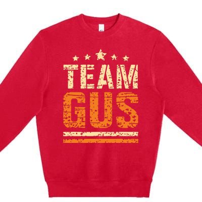 Team Gus Thats My Dad Gus Support Saying Premium Crewneck Sweatshirt