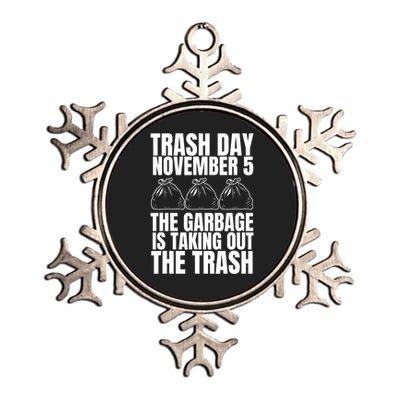 Trump Garbage Trash Day November 5 Garbage Taking Out Trash Metallic Star Ornament