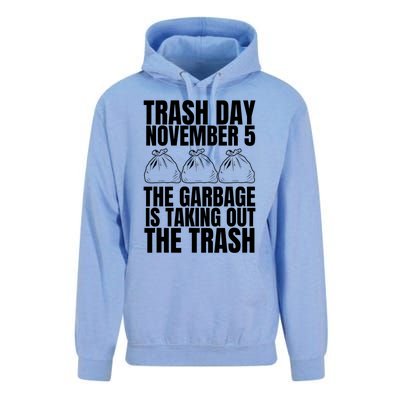 Trump Garbage Trash Day November 5 Garbage Taking Out Trash Unisex Surf Hoodie