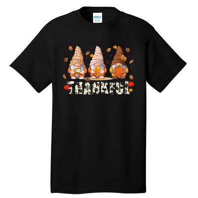 Thanksgiving Gnome Thankful Tall T-Shirt