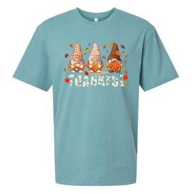 Thanksgiving Gnome Thankful Sueded Cloud Jersey T-Shirt