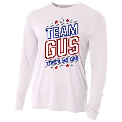 Team Gus ThatS My Dad Gus Support Saying Cooling Performance Long Sleeve Crew