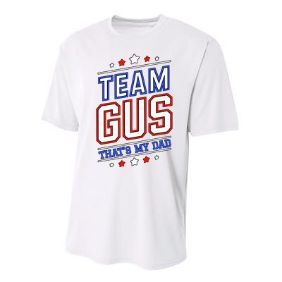 Team Gus ThatS My Dad Gus Support Saying Performance Sprint T-Shirt