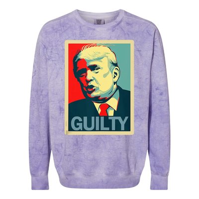 Trump Guilty Colorblast Crewneck Sweatshirt